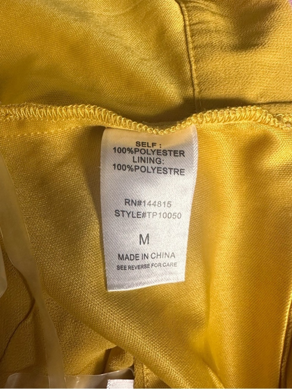 Sleek Mustard Halter Crop Top with Slim Straps - Picture 8 of 8